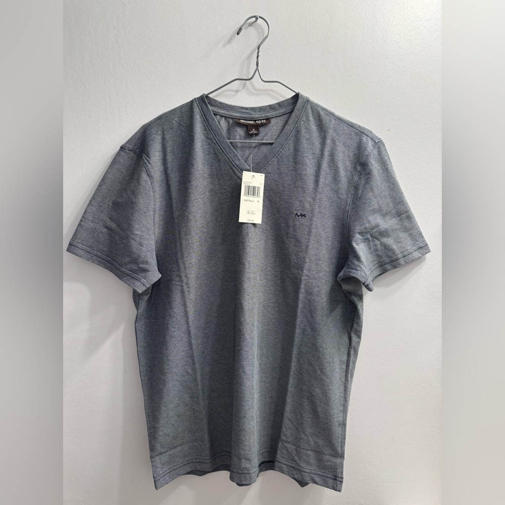 Michael Kors Men's Slate Gray V-Neck Short Sleeve Tee